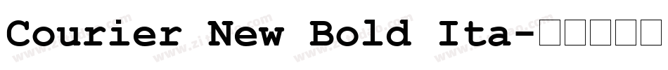 Courier New Bold Ita字体转换